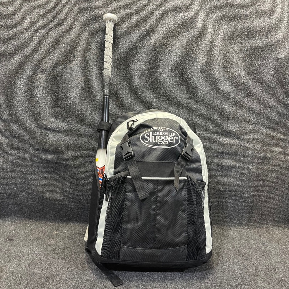 Louisville Slugger EB2105 Black/Silver Baseball Softball Bat Pack Bag Batpack